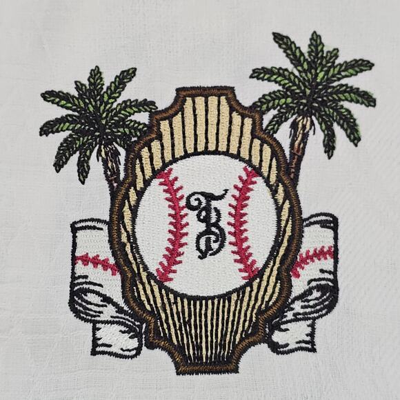 NWT Tampa Bay Rays Tommy Bahama Shirt Mens XXXL Off White Embroidered Silk Camp - Picture 6 of 15